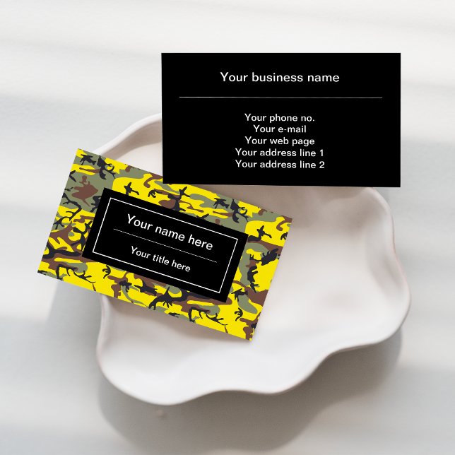 Gelbe und braune Camouflage, Militär, Armee Visitenkarte (Von Creator hochgeladen)