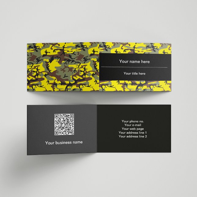 Gelbe und braune Camouflage, Militär, Armee Visitenkarten (Von Creator hochgeladen)