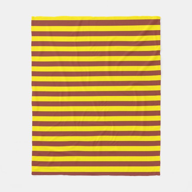 Gelbe und braune Streifen Fleecedecke (Vorderseite)
