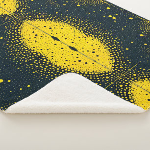 Gelbe und dunkle Punkte-Decke Sherpadecke
