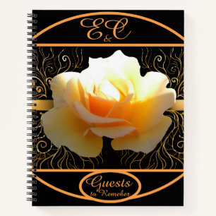 Gelbe und goldene Rose in Glanz Notizbuch