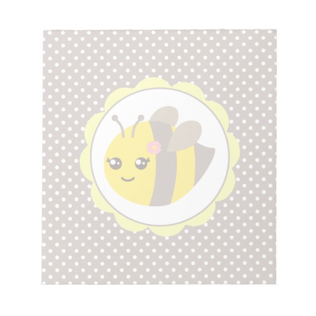 Gelbe und graue Babybeere Notizblock (Vorderseite)
