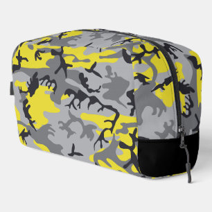 Gelbe und graue Camouflage, Militär, Armee Waschbeutel