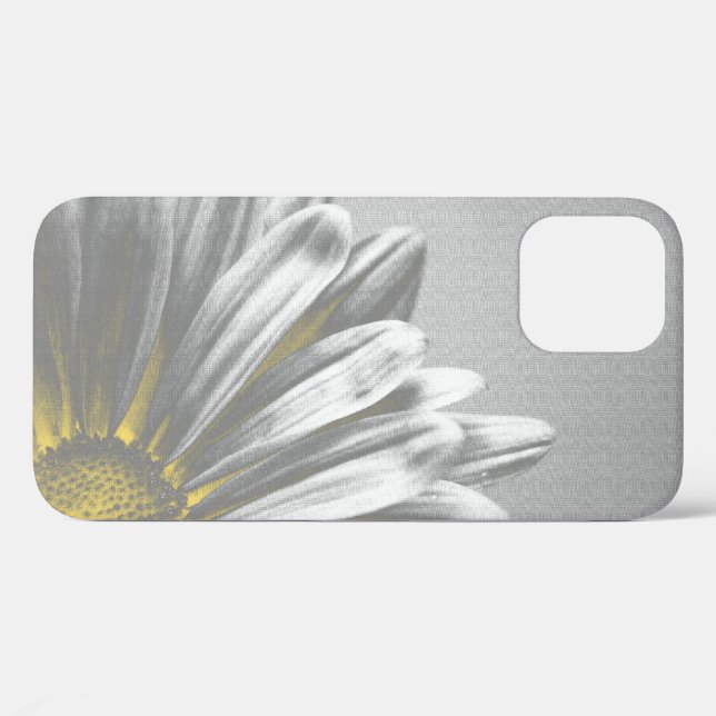 Gelbe und graue Flora Highlights Case-Mate iPhone Hülle (Rückseite (Horizontal))