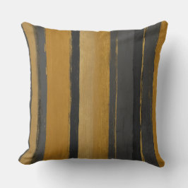 gelbe und graue Streifen Kissen