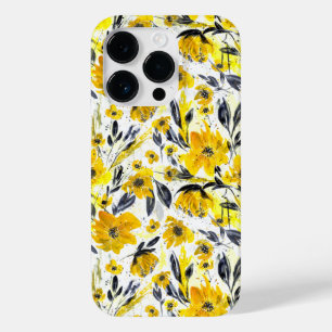 Gelbe und graue Wasserfarbe Case-Mate iPhone 14 Pro Hülle