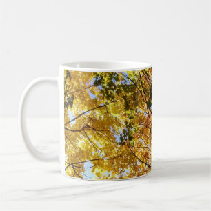Gelbe und grüne Auflage Kaffeetasse