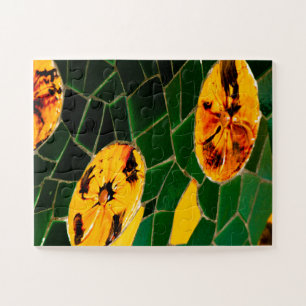 Gelbe und grüne Blume Puzzle