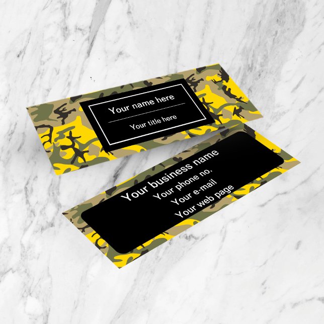 Gelbe und grüne Camouflage, Militär, Armee Mini Visitenkarte (Von Creator hochgeladen)