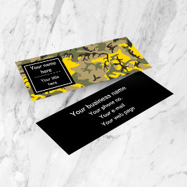 Gelbe und grüne Camouflage, Militär, Armee Mini Visitenkarte