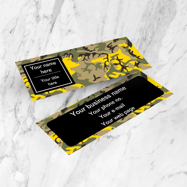 Gelbe und grüne Camouflage, Militär, Armee Mini Visitenkarte (Von Creator hochgeladen)