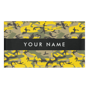 Gelbe und grüne Camouflage, Militär, Armee Namenschild