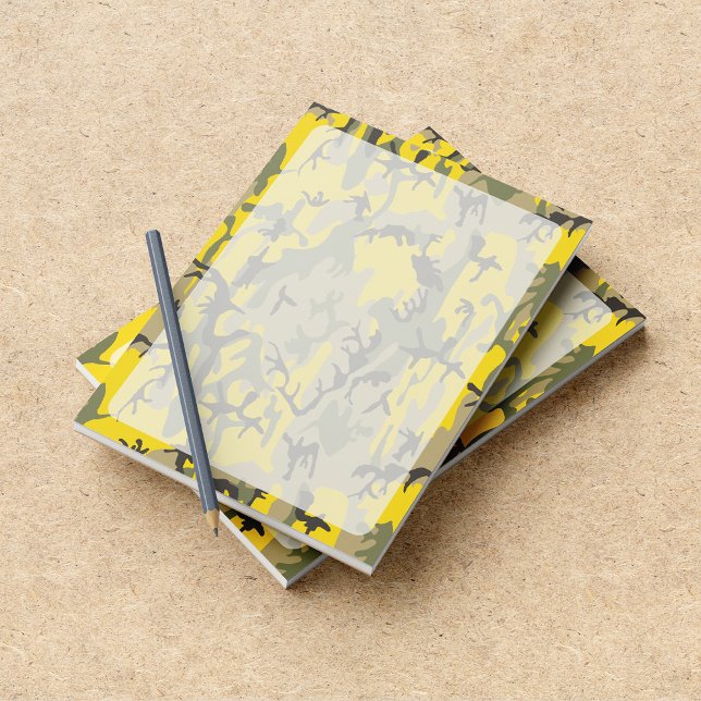 Gelbe und grüne Camouflage, Militär, Armee Notizblock (Von Creator hochgeladen)