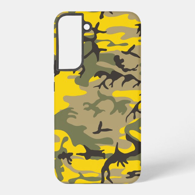 Gelbe und grüne Camouflage, Militär, Armee Samsung Galaxy Hülle (Rückseite)