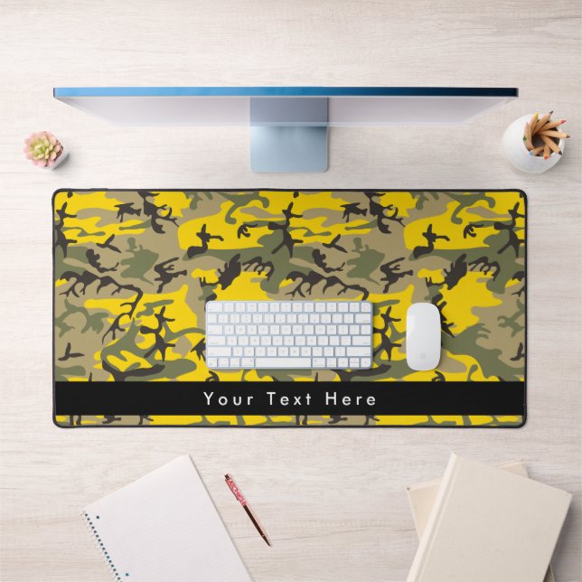 Gelbe und grüne Camouflage, Militär, Armee Schreibtischunterlage (Büro 1)