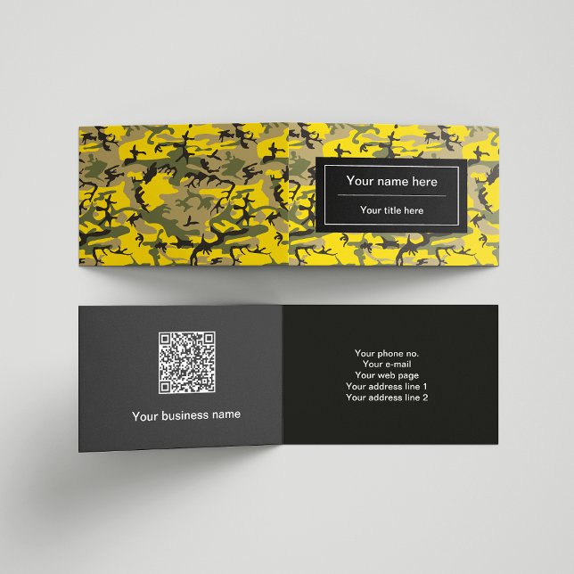 Gelbe und grüne Camouflage, Militär, Armee Visitenkarten (Von Creator hochgeladen)
