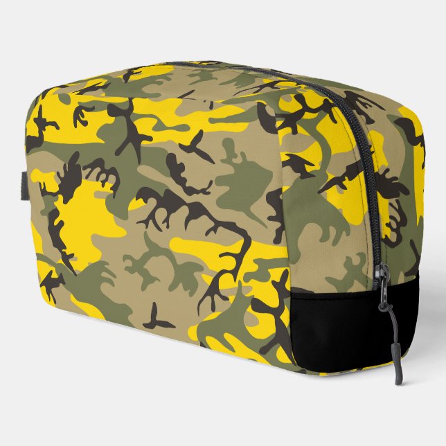 Gelbe und grüne Camouflage, Militär, Armee Waschbeutel (Rechte Ecke)