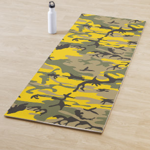 Gelbe und grüne Camouflage, Militär, Armee Yogamatte