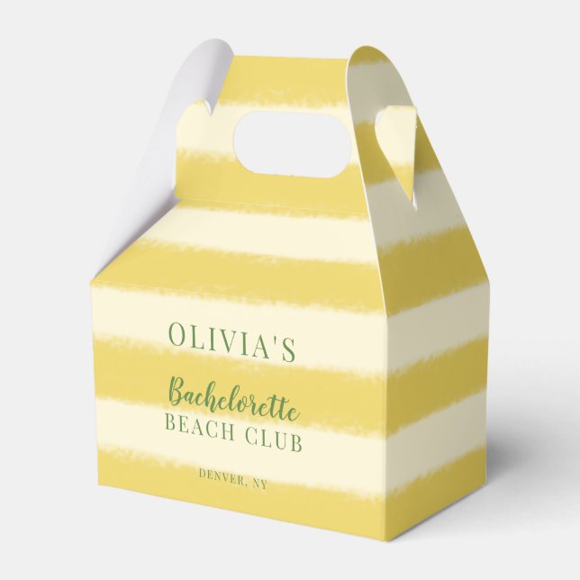 Gelbe und grüne Sommerbachelorette Geschenkschachtel (Vorderseite)