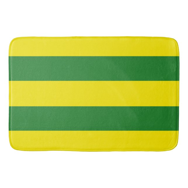 Gelbe und grüne Streifen Badematte (Vorderseite)