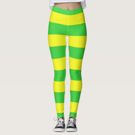 Gelbe und grüne Streifen Leggings