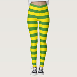 Gelbe und grüne Streifen Leggings