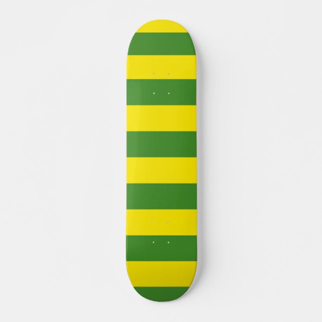 Gelbe und grüne Streifen Skateboard (Vorne)