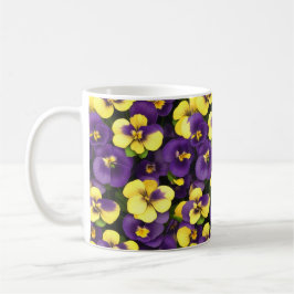 Gelbe und Lila Blume Kaffeetasse