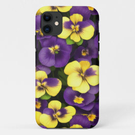 Gelbe und Lila Blume Pansy Case-Mate iPhone Hülle