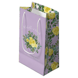 Gelbe und Lila Vintage Hochzeit Kleine Geschenktüte