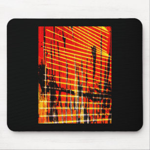 Gelbe und orange Abstrakte Bio Fotomontage St. Mousepad