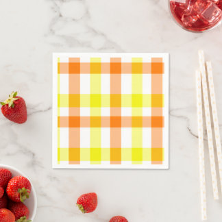 Gelbe und orange Streifen Serviette