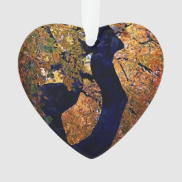 Gelbe und orangefarbene Blätter Ornament