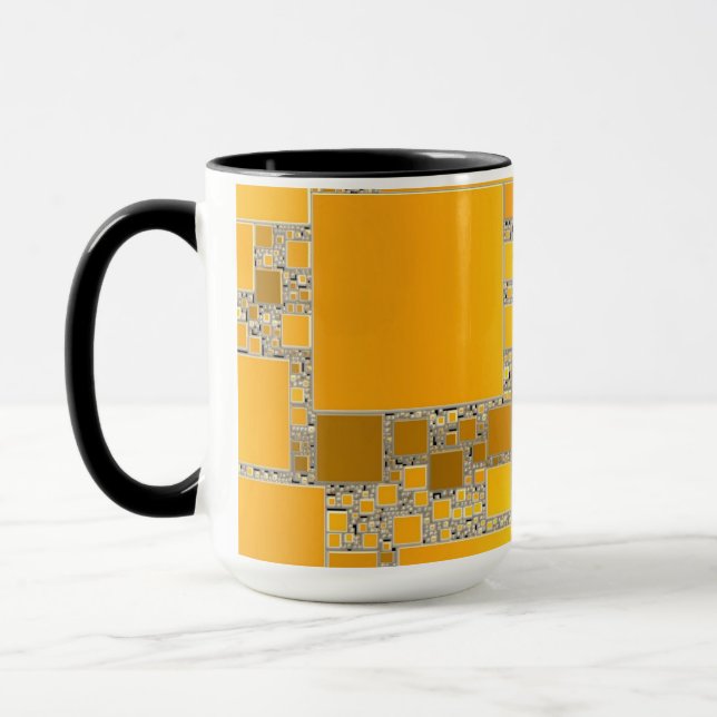 Gelbe und orangefarbene Combo-Tasse Tasse (Links)