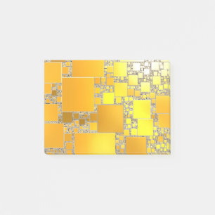 Gelbe und orangefarbene Stellen - Hinweise Post-it Klebezettel