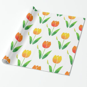 Gelbe und orangefarbene Tulpen 2 Geschenkpapier