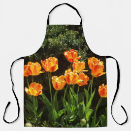 Gelbe und orangefarbene Tulpen Schürze