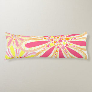 Gelbe und rosa Frühlingsblumen Seitenschläferkissen