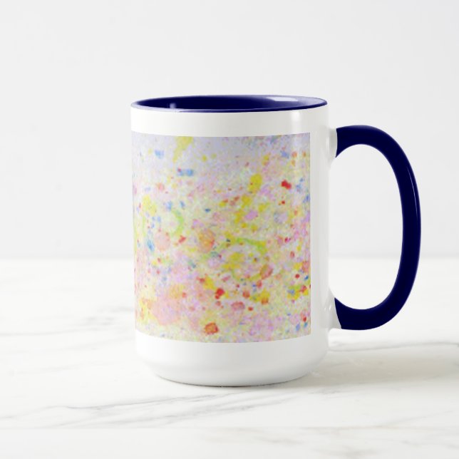 Gelbe und rosa Punkte - Tasse (Rechts)