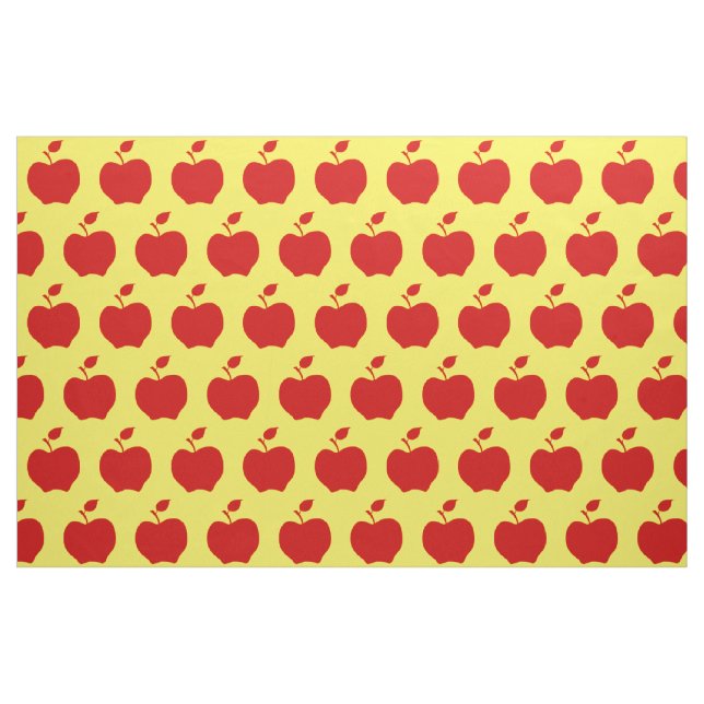 Gelbe und rote Äpfel Stoff (Fat Quarter (45,7 x 55,9 cm))
