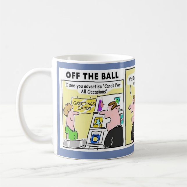 Gelbe und rote Karten. Fußball-Schiedsrichter Kaffeetasse (Links)