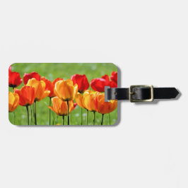 Gelbe und rote Tulissen Gepäckanhänger