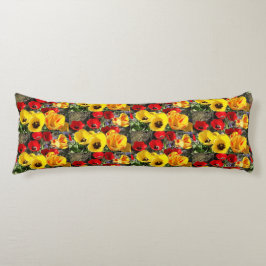 Gelbe und rote Tulissen Seitenschläferkissen