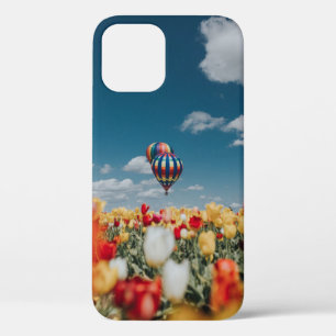 Gelbe und rote Tulpe Blume unter Heißluftballon Case-Mate iPhone Hülle