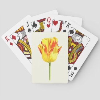 Gelbe und rote Tulpe Spielkarten