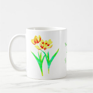 Gelbe und rote Tulpen Klassischer Becher Kaffeetasse