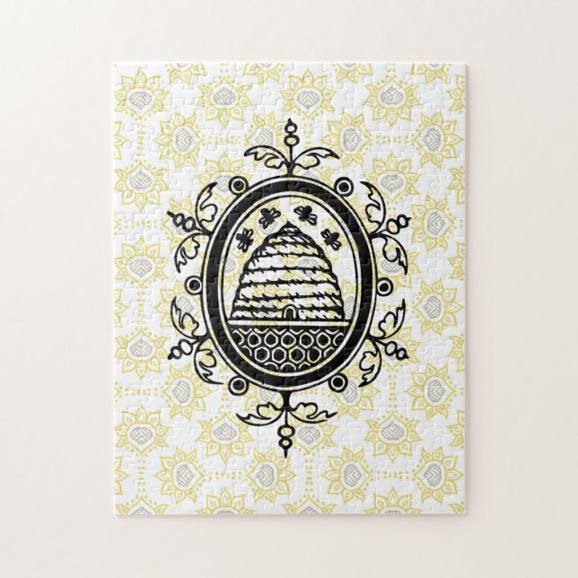 Gelbe und schwarze Bienenstock Puzzle (Vertikal)