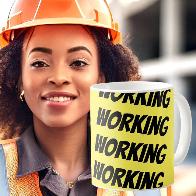 Gelbe und schwarze Bürogeschenke Kaffeetasse (Von Creator hochgeladen)