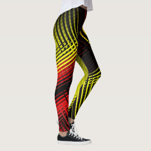 Gelbe und schwarze Leggings
