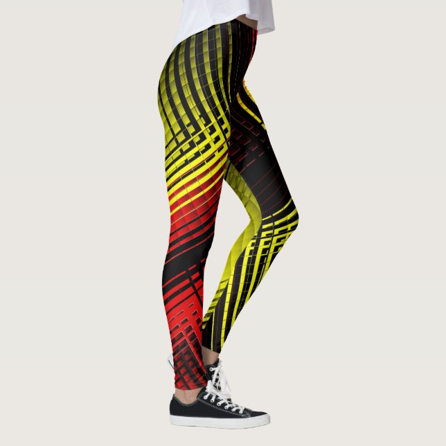 Gelbe und schwarze Leggings (Rechts)